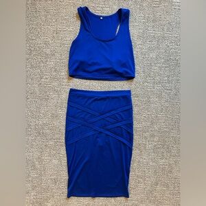 Crop Top and Skirt Two-Piece Matching Set